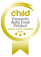 Happy baby wanting more biscuits