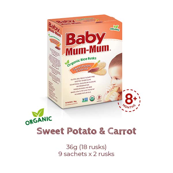 Baby Mum Mum Organic Rice Rusks Carrot Product
